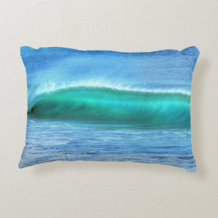 Malibu Gem Wave Throw Pillow