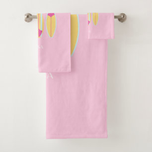Malibu, Malibu Beach, Preppy, Preppy Girl, Pink Bath Towel Set