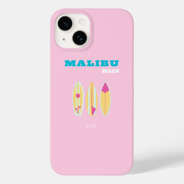 Malibu, Malibu Beach, Preppy, Preppy Girl, Pink Case-Mate iPhone Case (Back)