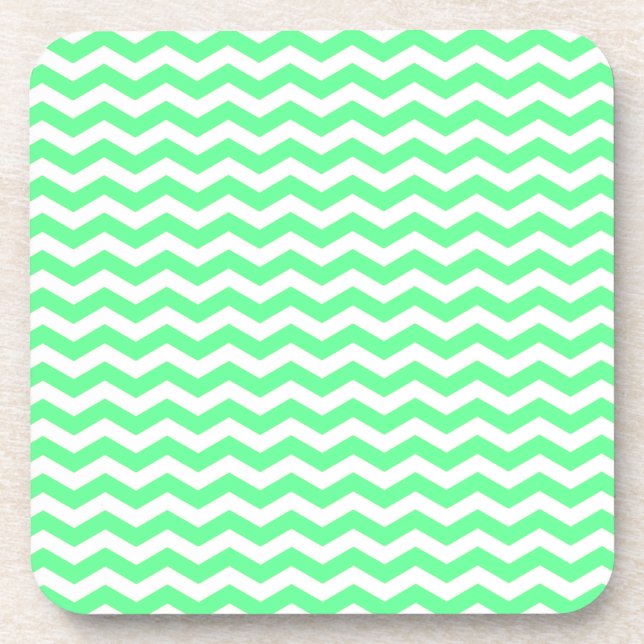 Malibu Seafoam Wave Chevron Coaster (Front)