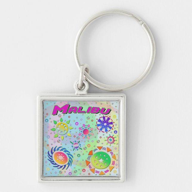 Malibu Seven Suns & Energy Keychain (Front)