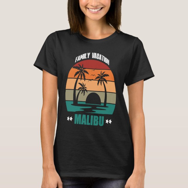 Malibu Summer Family Couple Matching Holiday T-Shirt (Front)