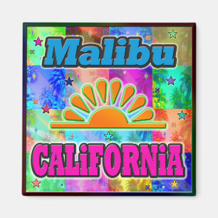 Malibu Sun & Palms Magnet