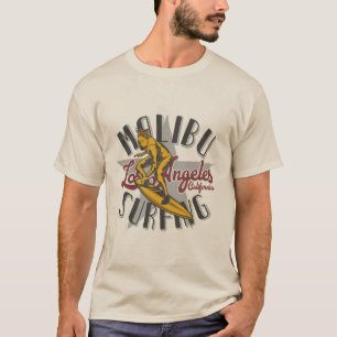 Malibu Vintage Surf Design T-Shirt