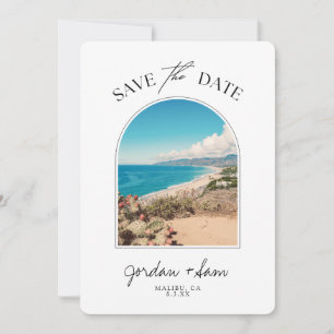 Malibu Wedding Coastline Save the Date  Invitation