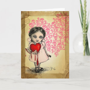Malicious Valentine Girl Holiday Card