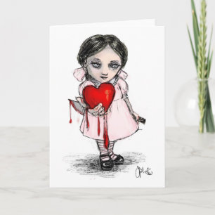 Malicious Valentine Girl Holiday Card