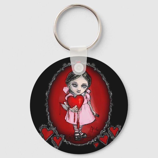 Malicious Valentine Girl Key Ring (Front)