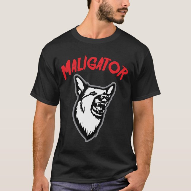 Maligator Belgian Malinois Dog Lover Animal T-Shirt (Front)