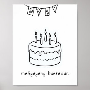 Maligayang Kaarawan Filipino Birthday Gift Print