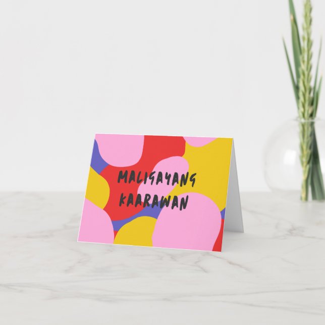Maligayang kaarawan, Tagalog, Filipino birthday  Card (Front)