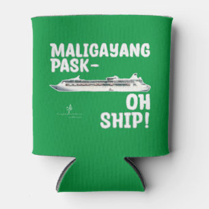 Maligayang Pask-OH SHIP! Green/Silver Chrs. Cruise Can Cooler