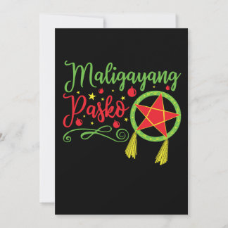 Maligayang Pasko Christmas Filipino Philippines Holiday Card