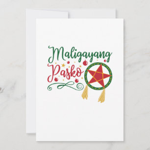 Maligayang Pasko Filipino Christmas Philippines Holiday Card