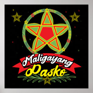 Maligayang Pasko Filipino Christmas Philippines Poster