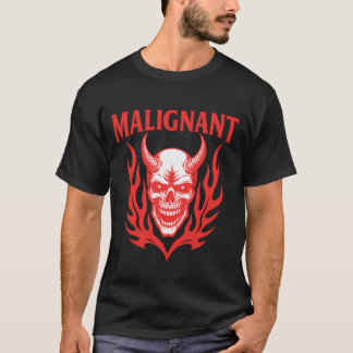 Malignant Demon Skull – Fiery Horror Graphic Tee