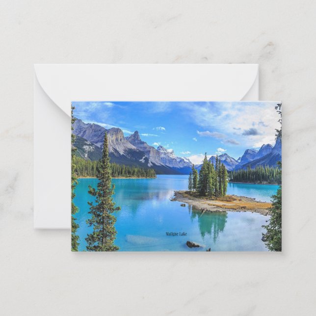 Maligne Lake, Alberta, Canada Card (Front)