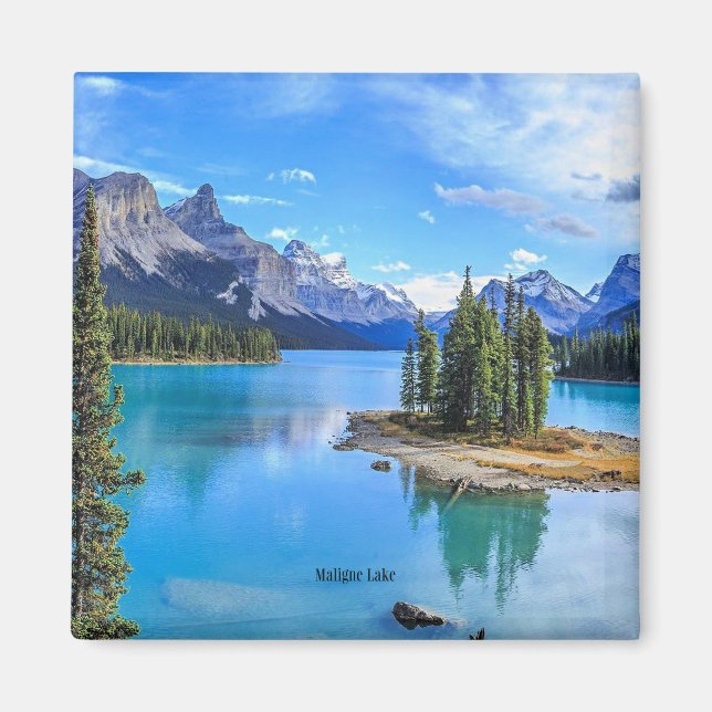 Maligne Lake, Alberta, Canada Magnet (Front)