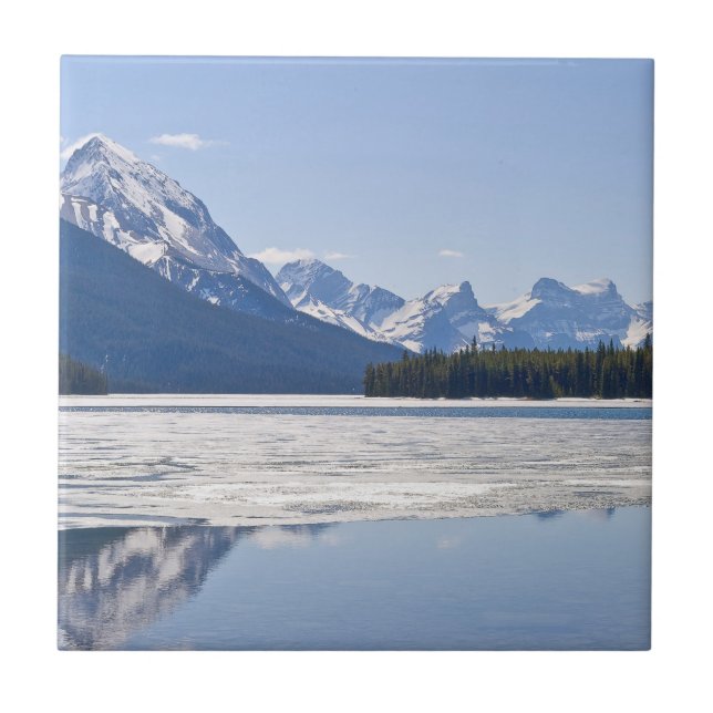 Maligne Lake - Jasper National Park, Canada Tile (Front)
