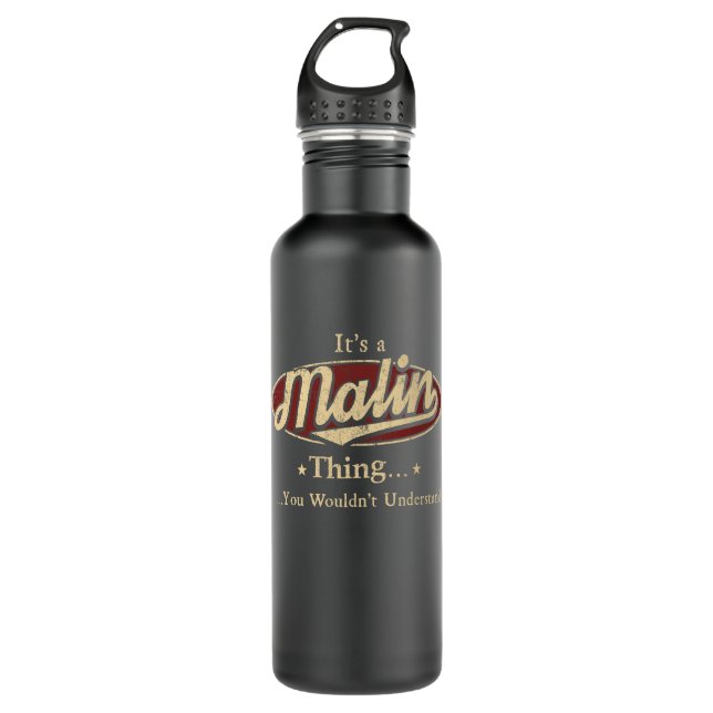 MALIN Name Water Bottle Gift (Front)