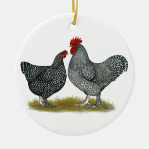 Maline Chickens Ceramic Tree Decoration