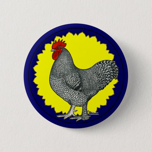 Maline Rooster 6 Cm Round Badge (Front)