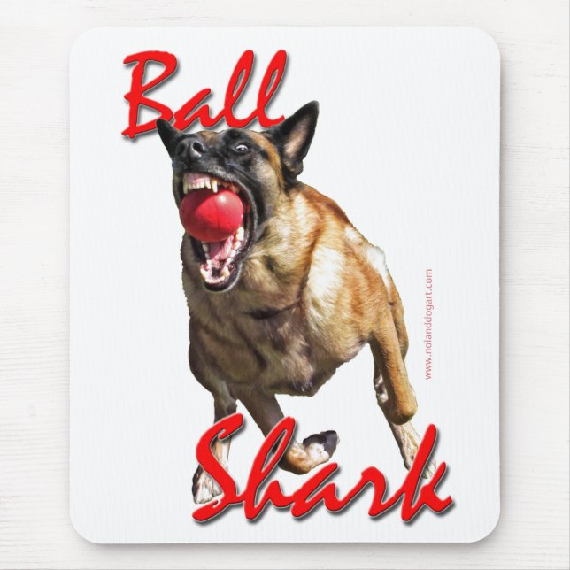 Malinois Ball Shark 2 Mouse Mat (Front)