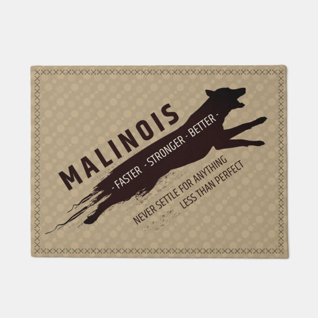 Malinois - Belgian shepherd -Mechelaar Doormat (Front)