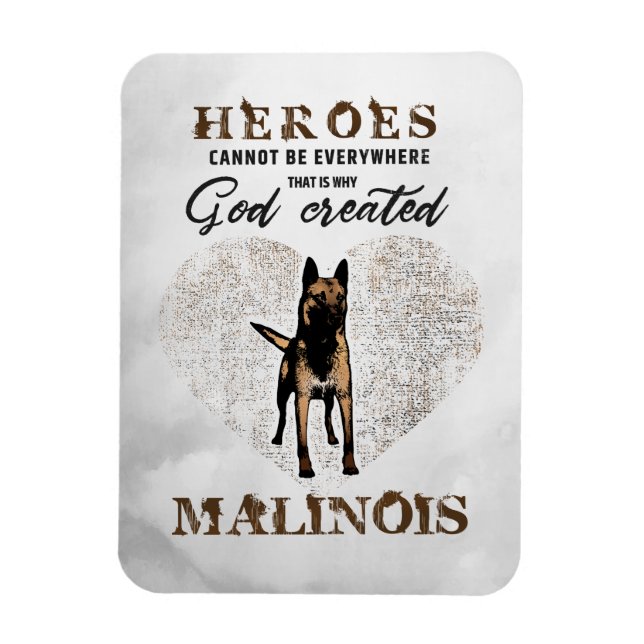 Malinois - Belgian shepherd -Mechelaar -Maligator Magnet (Vertical)