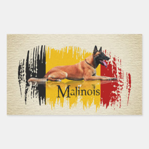 Malinois - Belgian shepherd -Mechelaar -Maligator Rectangular Sticker