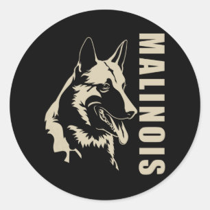 Malinois Classic Round Sticker