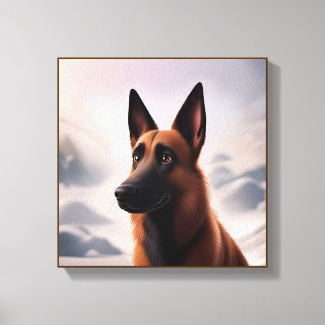 Malinois Dog Canvas Print (Front)