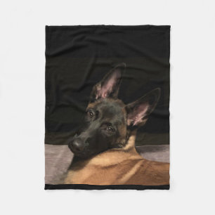 Malinois Dog Fleece Blanket