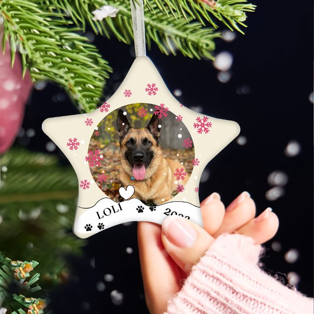 Malinois Dog Personalised Hand Drawing Ceramic Tree Decoration (Creator Uploaded)