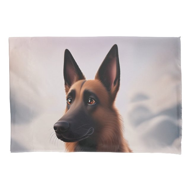 Malinois Dog Pillowcase (Front)