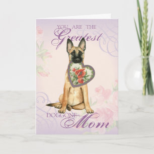 Malinois Heart Mum Card