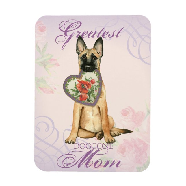 Malinois Heart Mum Magnet (Vertical)