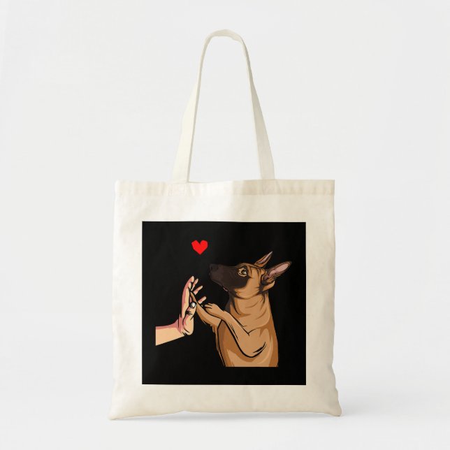 Malinois Love Belgian Shepherd Dog Owner Lover Gir Tote Bag (Front)