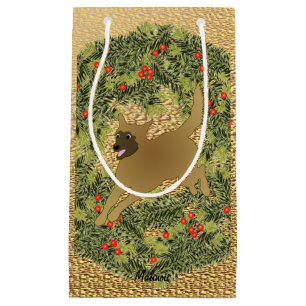 Malinois Wreath Small Gift Bag