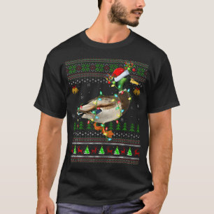 Mallard Bird Lover Xmas Santa Mallard Ugly Christm T-Shirt
