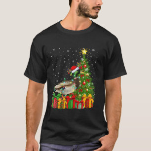 Mallard Bird Xmas Tree Lighting Santa Hat Mallard T-Shirt