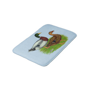 Mallard Drake and Duck Bath Mat