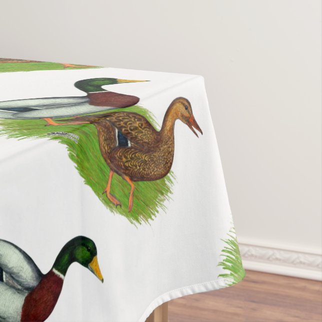 Mallard Drake and Duck Tablecloth (In Situ)