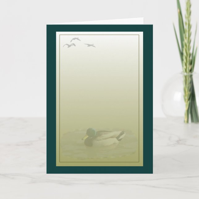 Mallard Drake Duck Greeting Card (Front)