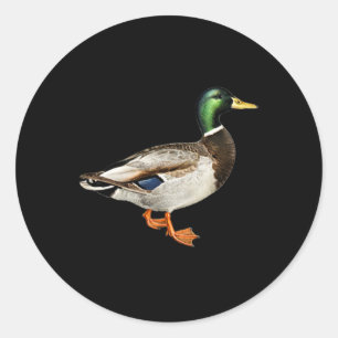 Mallard Drake Duck Pocket Logo Mallard Ducks Hunti Classic Round Sticker