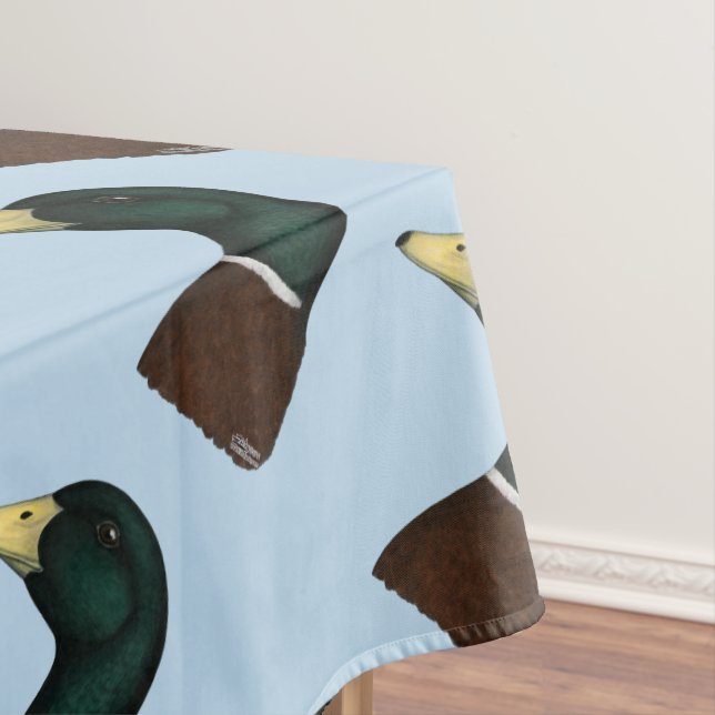 Mallard Drake Head Tablecloth (In Situ)