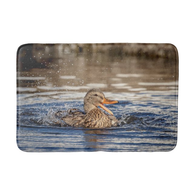 Mallard Duck at Downing Park Bath Mat (Front)