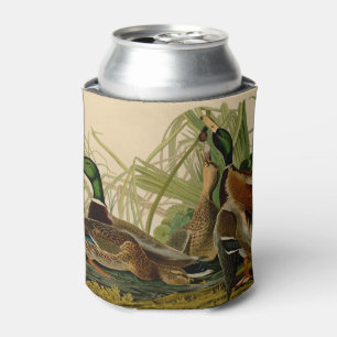 Mallard Duck Audubon Bird Painting Can Cooler