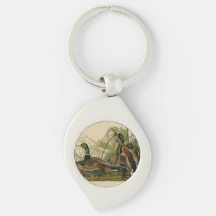 Mallard Duck Audubon Bird Painting Key Ring
