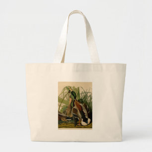 Mallard Duck Audubon Bird Painting Large Tote Bag